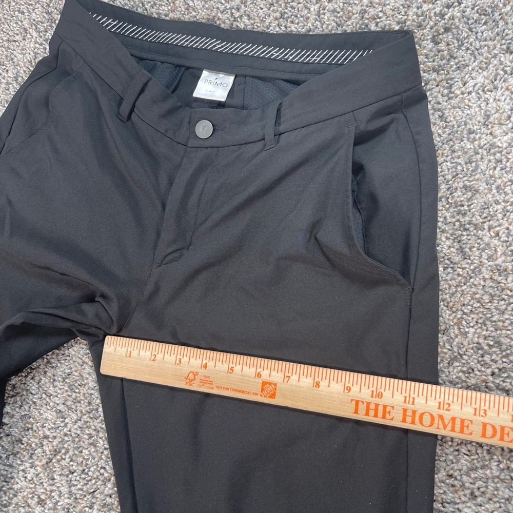 Primo Golf Joggers Men's 31x26 Short Black Tapered Ankle Zip Performance Pants - Picture 9 of 9